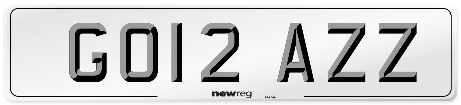 GO12 AZZ Number Plate from New Reg